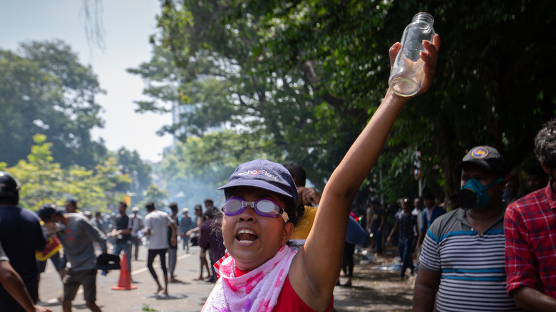 Sri Lankan protestors