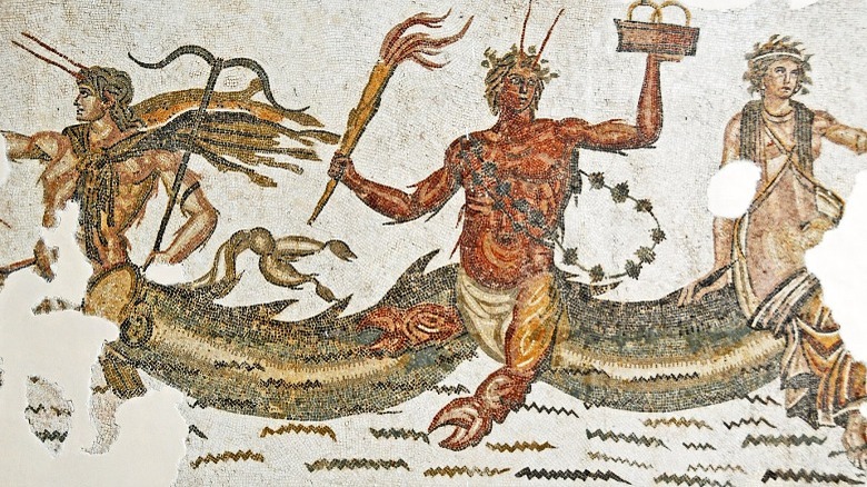 Phorkys mosaic people half-fish