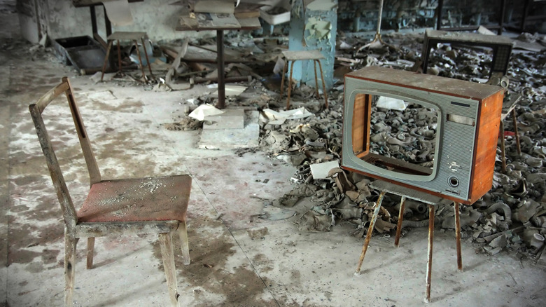 Destroyed Chernobyl house 