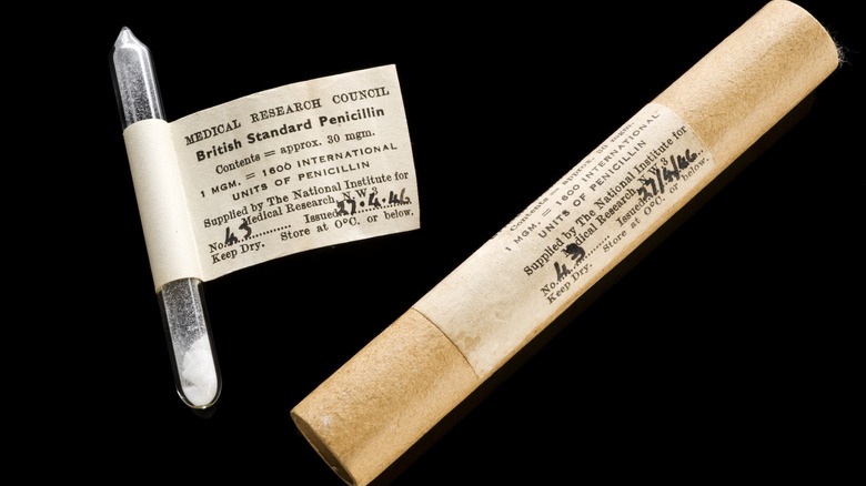 Vials of penicillin powder