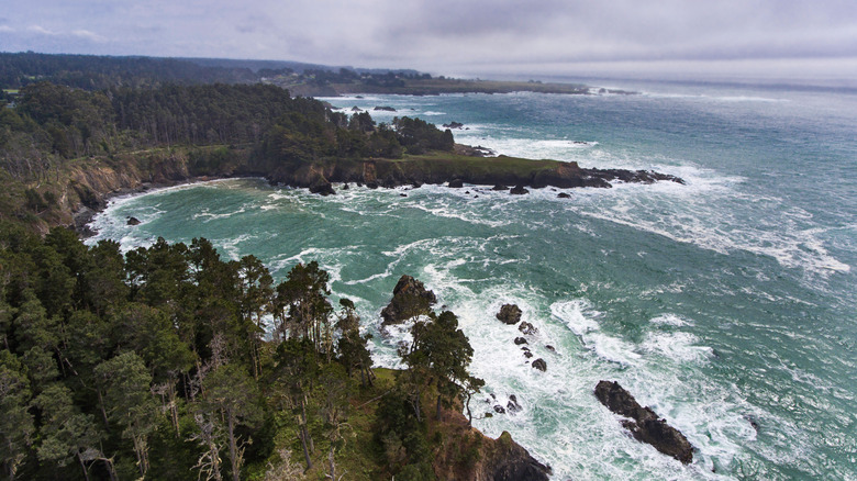 cliffs in Mendocino County California