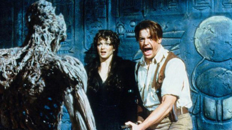 Brendan Fraser and Rachel Weisz in The Mummy