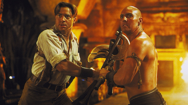 Brendan Fraser and Arnold Vosloo in The Mummy Returns