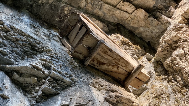 Hanging coffin close up