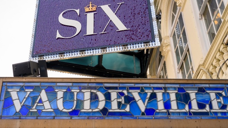 Vaudeville Theater sign in London