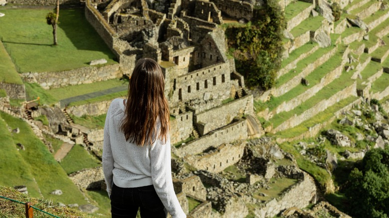 Looking at Machu Picchu