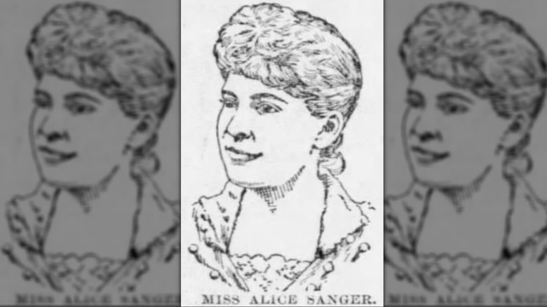 Sketch of Alice Sanger from 1889