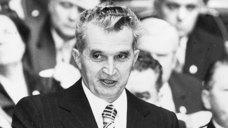 Nicolae Ceausescu speaking