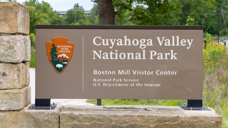 Cuyahoga National Park sign