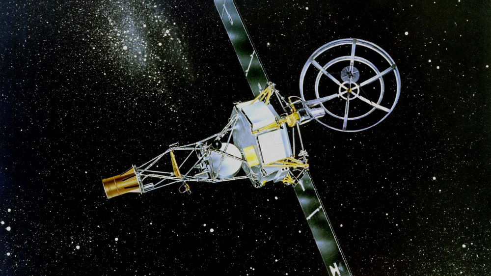 Concept art of NASA's Mariner 2 probe.