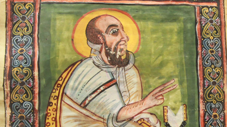 Illumination of Mark from Gärima Gospels