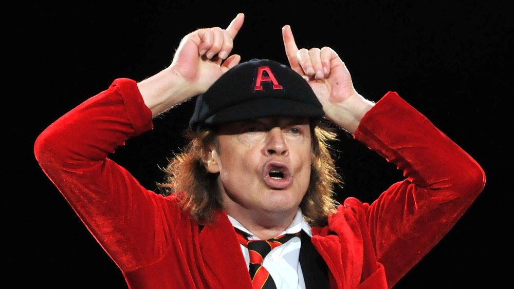 Angus Young devil horns