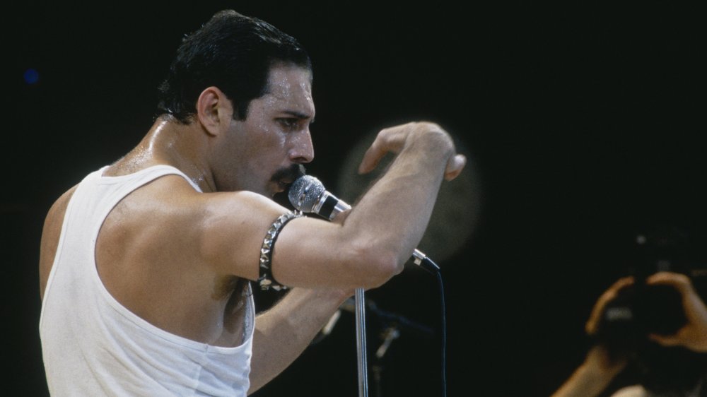 Freddie Mercury singing at Live Aid