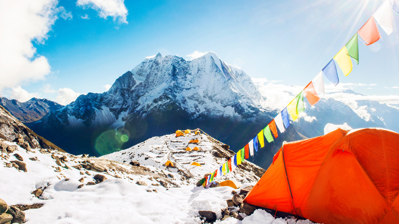 Tent on Everest base camp 