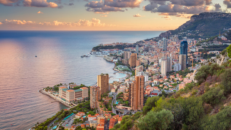 monte carlo landscape at sunset