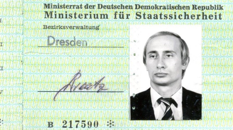 vladimir putin documents and photo from east germany