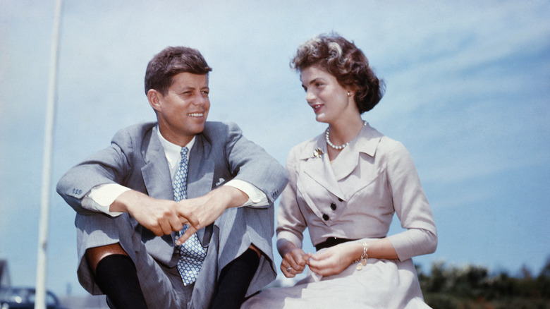 Jackie Kennedy, John F. Kennedy smiling