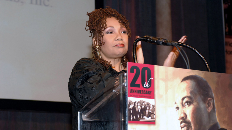 Yolanda Denise King speaking at podium