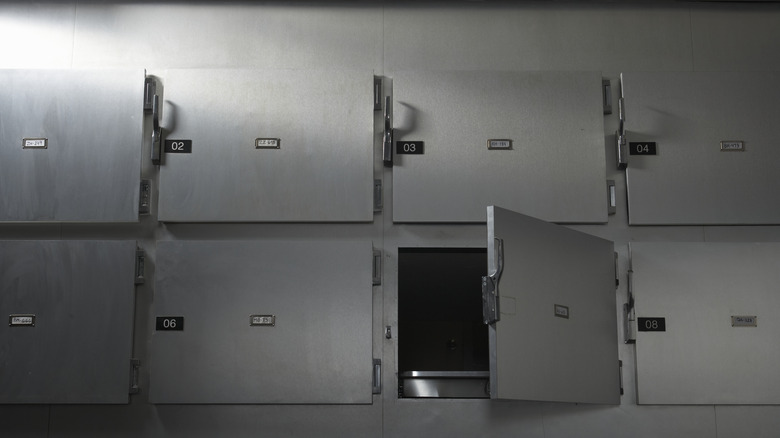 morgue body storage open door