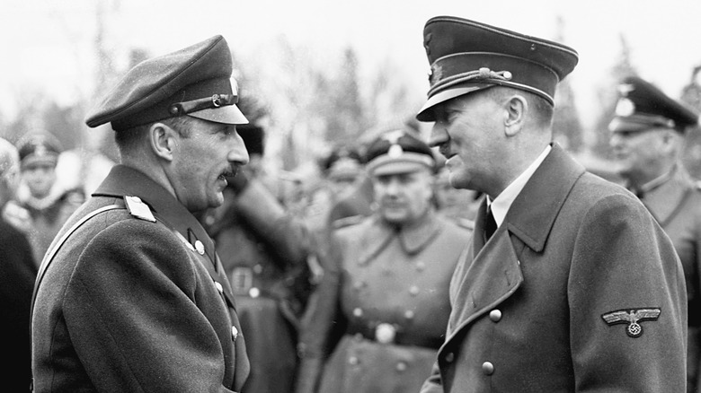 Hitler shaking hands with Boris III