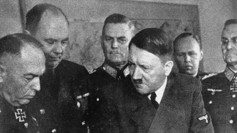 Hitler talking to Ion Antonescu