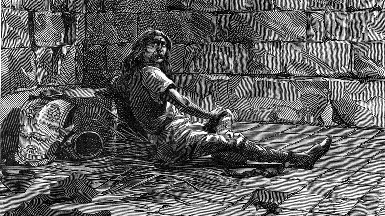 Drawing of Vercingetorix prisoner