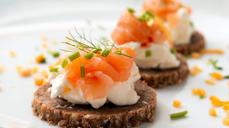 Canapés on a plate