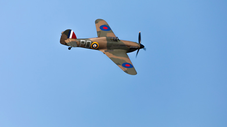 British war-plane flying