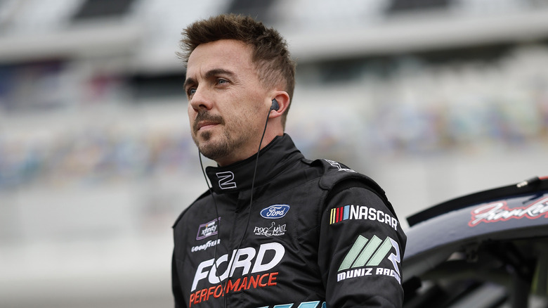 Frankie Muniz suited up for a race