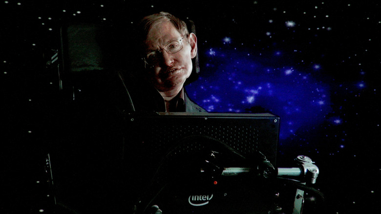 Hawking during a conference