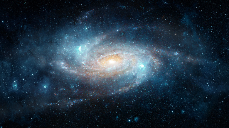 Spiral galaxy in space