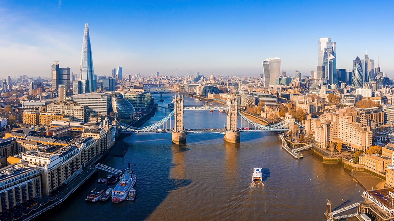 the skyline of london