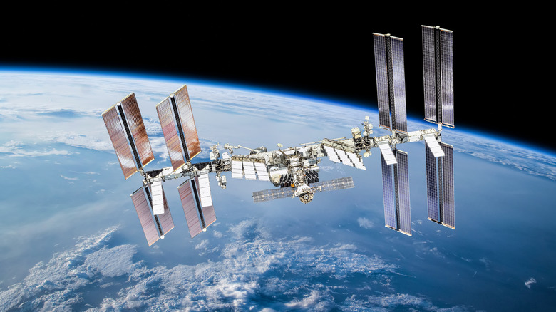 International Space Station orbiting