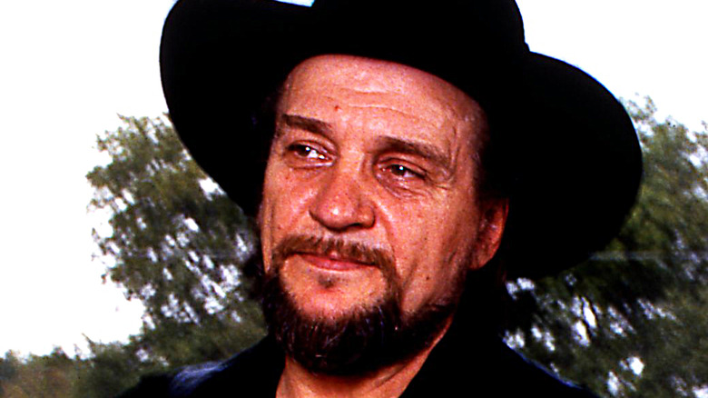 Waylon Jennings with black hat