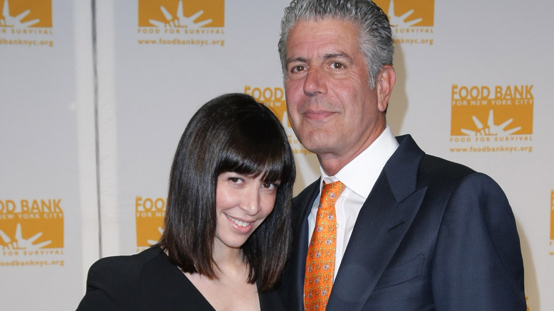 Anthony Bourdain and Ottavia smiling