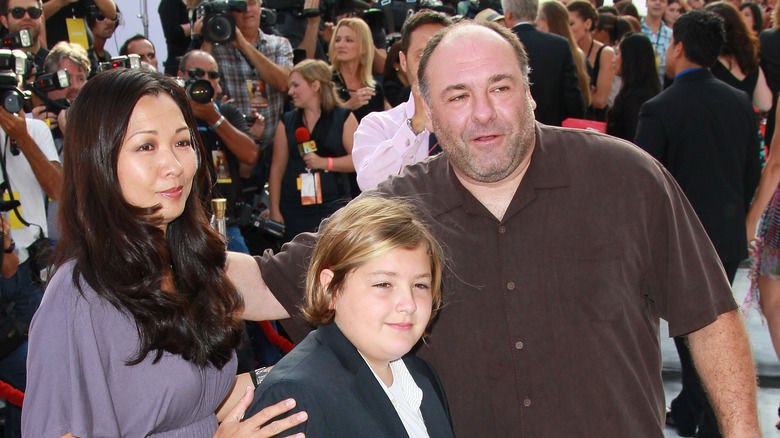 Deborah Lin, Michael and James Gandolfini 