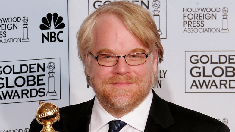 Hoffman receives his Golden Globe