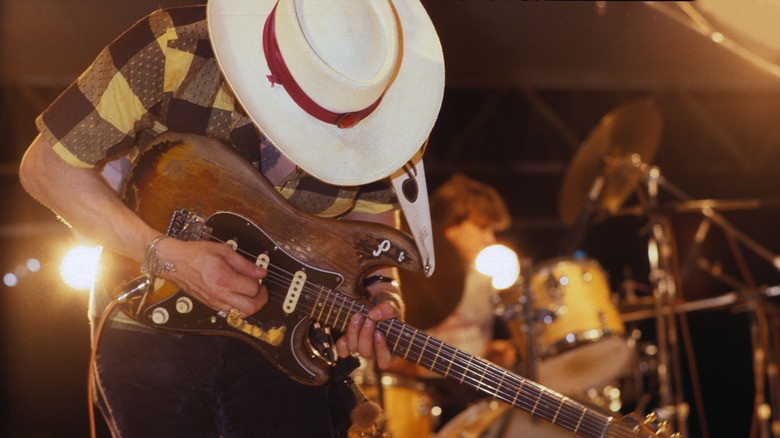 Photo of Stevie Ray Vaughan in Italy