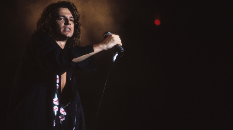 Michael Hutchence on stage INXS