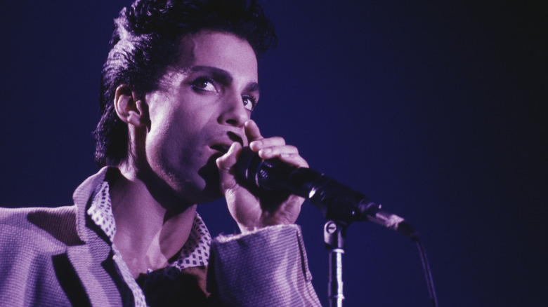 Prince performing at a concert