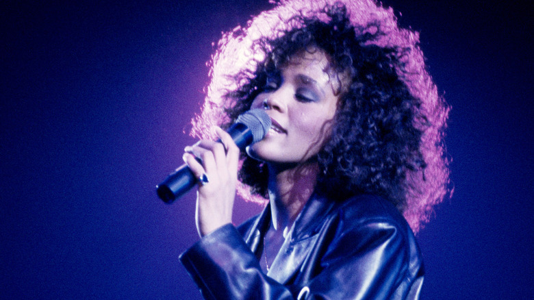 whitney houston performing on stage