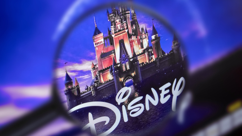 Disney logo over the castle