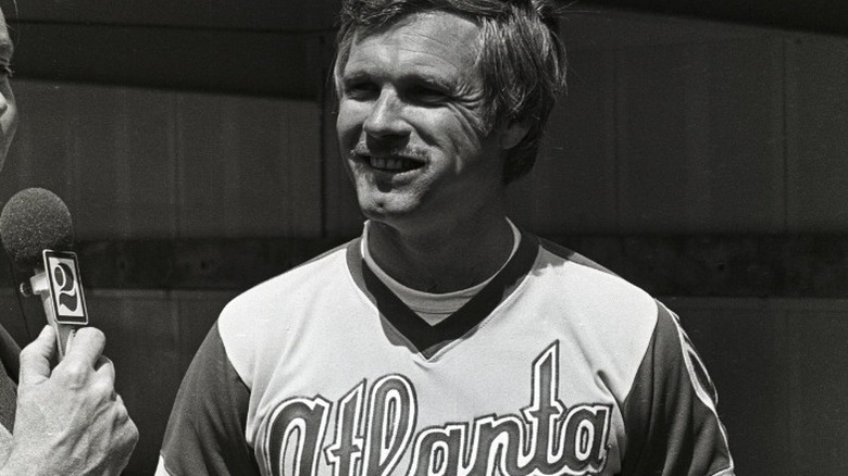 Ted Turner being interviewed, 1977