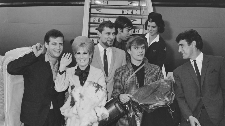 Dusty Springfield and band at airport