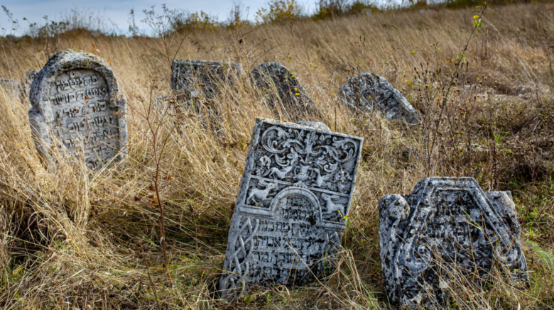 Cemetery gravestones