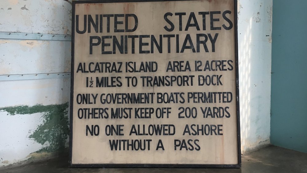 Alcatraz prison sign
