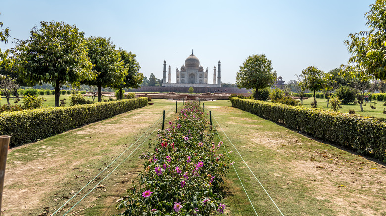 View of the Taj Mahal from the Moonlight Garden