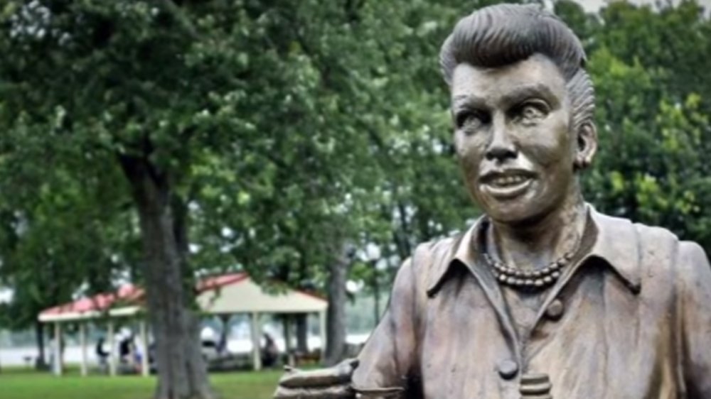 weird Lucille Ball statue