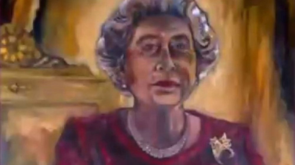 weird Queen Elizabeth II painting