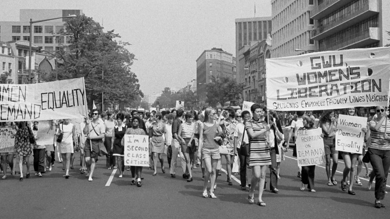 feminists protesting